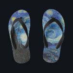 Vincent Van Gogh Sterrennacht  Fine Art Kinder Teenslippers<br><div class="desc">Vincent Van Gogh Sterrennacht  Fine Art</div>