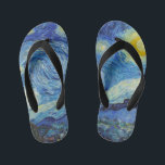 Vincent Van Gogh Sterrennacht  Fine Art Kinder Teenslippers<br><div class="desc">Vincent Van Gogh Sterrennacht  Fine Art Teenslippers Kind</div>