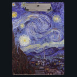 Vincent Van Gogh Sterrennacht  Fine Art Klembord<br><div class="desc">Vincent van Gogh Sterrennacht Fine Art Painting Sterrennacht is een schilderij van de Nederlandse postpressionist Vincent van Gogh. De blauwe nachtelijke hemel is gevuld met ronddraaiende wolken, sterren en een heldere halve maan. De Sterrennacht is de enige nocturne in de reeks uitzichten uit zijn slaapkamerraam. Beweging: Post-Impressionisme. Prachtige artistieke decoratieve...</div>