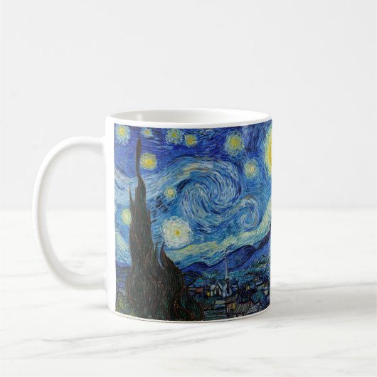 Vincent Van Gogh Sterrennacht  Fine Art Koffiemok (Links)