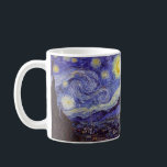 Vincent Van Gogh Sterrennacht  Fine Art Koffiemok<br><div class="desc">Vincent van Gogh Sterrennacht Fine Art Painting Sterrennacht is een schilderij van de Nederlandse postpressionist Vincent van Gogh. De blauwe nachtelijke hemel is gevuld met ronddraaiende wolken, sterren en een heldere halve maan. De Sterrennacht is de enige nocturne in de reeks uitzichten uit zijn slaapkamerraam. Beweging: Post-Impressionisme Prachtige artistieke decoratieve...</div>