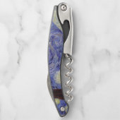 Vincent Van Gogh Sterrennacht  Fine Art Kurkentrekker (Achterkant)