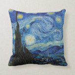 Vincent Van Gogh Sterrennacht  Fine Art Kussen<br><div class="desc">Vincent Van Gogh Sterrennacht  Fine Art Sierkussen</div>
