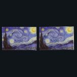 Vincent Van Gogh Sterrennacht  Fine Art Kussensloop<br><div class="desc">Vincent van Gogh Sterrennacht Fine Art Painting Sterrennacht is een schilderij van de Nederlandse postpressionist Vincent van Gogh. De blauwe nachtelijke hemel is gevuld met ronddraaiende wolken, sterren en een heldere halve maan. De Sterrennacht is de enige nocturne in de reeks uitzichten uit zijn slaapkamerraam. Beweging: Post-Impressionisme. Prachtige artistieke decoratieve...</div>