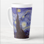 Vincent Van Gogh Sterrennacht  Fine Art Latte Mok<br><div class="desc">Vincent van Gogh Sterrennacht Fine Art Painting Sterrennacht is een schilderij van de Nederlandse postpressionist Vincent van Gogh. De blauwe nachtelijke hemel is gevuld met ronddraaiende wolken, sterren en een heldere halve maan. De Sterrennacht is de enige nocturne in de reeks uitzichten uit zijn slaapkamerraam. Beweging: Post-Impressionisme. Prachtige artistieke decoratieve...</div>