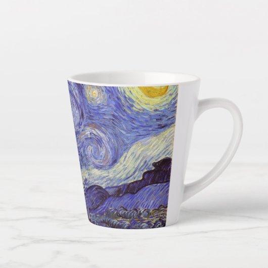 Vincent Van Gogh Sterrennacht  Fine Art Latte Mok (Rechts)