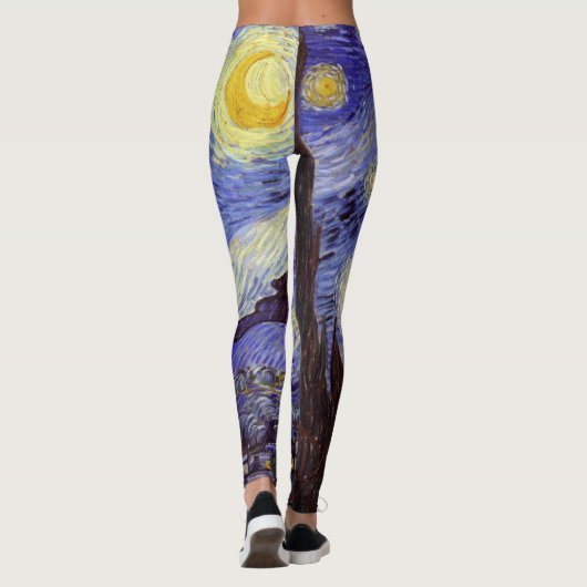 Vincent Van Gogh Sterrennacht  Fine Art Leggings (Achterkant)
