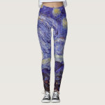 Vincent Van Gogh Sterrennacht  Fine Art Leggings<br><div class="desc">Vincent van Gogh Sterrennacht Fine Art Painting Sterrennacht is een schilderij van de Nederlandse postpressionist Vincent van Gogh. De blauwe nachtelijke hemel is gevuld met ronddraaiende wolken, sterren en een heldere halve maan. De Sterrennacht is de enige nocturne in de reeks uitzichten uit zijn slaapkamerraam. Beweging: Post-Impressionisme. Prachtige artistieke decoratieve...</div>