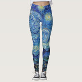 Vincent Van Gogh Sterrennacht  Fine Art Leggings (Voorkant)