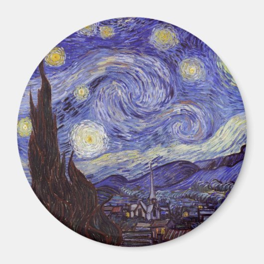 Vincent Van Gogh Sterrennacht Fine Art Magneet (Voorkant)