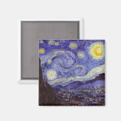 Vincent Van Gogh Sterrennacht  Fine Art Magneet (Voorkant / Achterkant)