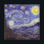 Vincent Van Gogh Sterrennacht  Fine Art Magneet<br><div class="desc">Vincent van Gogh Sterrennacht Fine Art Painting Sterrennacht is een schilderij van de Nederlandse postpressionist Vincent van Gogh. De blauwe nachtelijke hemel is gevuld met ronddraaiende wolken, sterren en een heldere halve maan. De Sterrennacht is de enige nocturne in de reeks uitzichten uit zijn slaapkamerraam. Beweging: Post-Impressionisme. Prachtige artistieke decoratieve...</div>