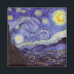Vincent Van Gogh Sterrennacht  Fine Art Magneet<br><div class="desc">Vincent van Gogh Sterrennacht Fine Art Painting Sterrennacht is een schilderij van de Nederlandse postpressionist Vincent van Gogh. De blauwe nachtelijke hemel is gevuld met ronddraaiende wolken, sterren en een heldere halve maan. De Sterrennacht is de enige nocturne in de reeks uitzichten uit zijn slaapkamerraam. Beweging: Post-Impressionisme. Prachtige artistieke decoratieve...</div>