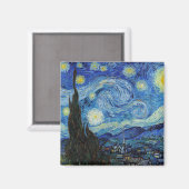 Vincent Van Gogh Sterrennacht  Fine Art Magneet (Voorkant / Achterkant)