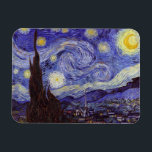 Vincent Van Gogh Sterrennacht  Fine Art Magneet<br><div class="desc">Vincent van Gogh Sterrennacht Fine Art Painting Sterrennacht is een schilderij van de Nederlandse postpressionist Vincent van Gogh. De blauwe nachtelijke hemel is gevuld met ronddraaiende wolken, sterren en een heldere halve maan. De Sterrennacht is de enige nocturne in de reeks uitzichten uit zijn slaapkamerraam. Beweging: Post-Impressionisme. Prachtige artistieke decoratieve...</div>
