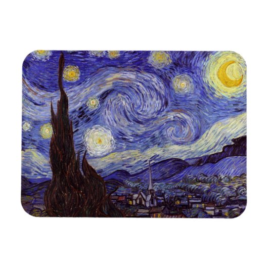 Vincent Van Gogh Sterrennacht Fine Art Magneet (Horizontaal)