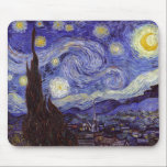 Vincent Van Gogh Sterrennacht  Fine Art Muismat<br><div class="desc">Vincent van Gogh Sterrennacht Fine Art Painting Sterrennacht is een schilderij van de Nederlandse postpressionist Vincent van Gogh. De blauwe nachtelijke hemel is gevuld met ronddraaiende wolken, sterren en een heldere halve maan. De Sterrennacht is de enige nocturne in de reeks uitzichten uit zijn slaapkamerraam. Beweging: Post-Impressionisme. Prachtige artistieke decoratieve...</div>