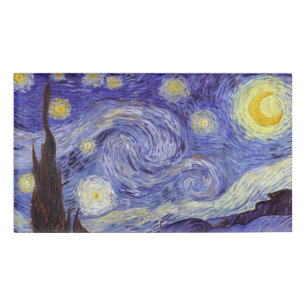 Vincent Van Gogh Sterrennacht Fine Art Naambadge