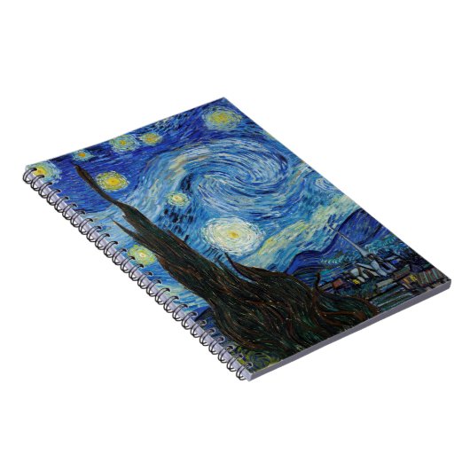 Vincent Van Gogh Sterrennacht  Fine Art Notitieboek (Rechterzijde)