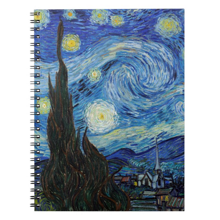 Vincent Van Gogh Sterrennacht Fine Art Notitieboek | Zazzle.nl