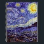 Vincent Van Gogh Sterrennacht  Fine Art Notitieboek<br><div class="desc">Vincent van Gogh Sterrennacht Fine Art Painting Sterrennacht is een schilderij van de Nederlandse postpressionist Vincent van Gogh. De blauwe nachtelijke hemel is gevuld met ronddraaiende wolken, sterren en een heldere halve maan. De Sterrennacht is de enige nocturne in de reeks uitzichten uit zijn slaapkamerraam. Beweging: Post-Impressionisme. Prachtige artistieke decoratieve...</div>