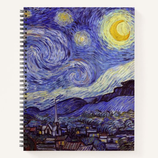 Vincent Van Gogh Sterrennacht Fine Art Notitieboek (Voorkant)