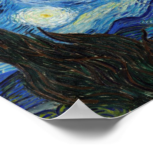 Vincent Van Gogh Sterrennacht  Fine Art Poster (Hoek)