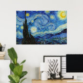 Vincent Van Gogh Sterrennacht Fine Art Poster (Thuiskantoor)