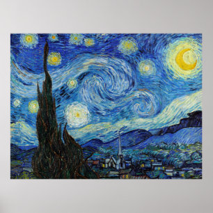 Vincent Van Gogh Sterrennacht  Fine Art Poster