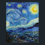 Vincent Van Gogh Sterrennacht  Fine Art Poster<br><div class="desc">Vincent Van Gogh Sterrennacht  Fine Art Poster</div>