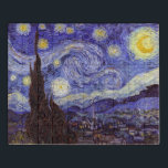 Vincent Van Gogh Sterrennacht  Fine Art Puzzel<br><div class="desc">Vincent van Gogh Sterrennacht Fine Art Painting Sterrennacht is een schilderij van de Nederlandse postpressionist Vincent van Gogh. De blauwe nachtelijke hemel is gevuld met ronddraaiende wolken, sterren en een heldere halve maan. De Sterrennacht is de enige nocturne in de reeks uitzichten uit zijn slaapkamerraam. Beweging: Post-Impressionisme. Prachtige artistieke decoratieve...</div>