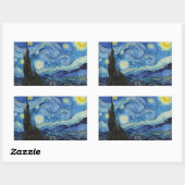 Vincent Van Gogh Sterrennacht Fine Art Rechthoekige Sticker (Vel)