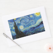 Vincent Van Gogh Sterrennacht Fine Art Rechthoekige Sticker (Envelop)