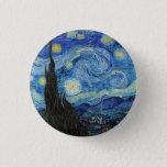 Vincent Van Gogh Sterrennacht  Fine Art Ronde Button 3,2 Cm<br><div class="desc">Vincent Van Gogh Sterrennacht  Fine Art Button</div>
