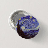 Vincent Van Gogh Sterrennacht  Fine Art Ronde Button 3,2 Cm (Voorkant /achterkant)