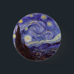 Vincent Van Gogh Sterrennacht  Fine Art Ronde Button 3,2 Cm<br><div class="desc">Vincent van Gogh Sterrennacht Fine Art Painting Sterrennacht is een schilderij van de Nederlandse postpressionist Vincent van Gogh. De blauwe nachtelijke hemel is gevuld met ronddraaiende wolken, sterren en een heldere halve maan. De Sterrennacht is de enige nocturne in de reeks uitzichten uit zijn slaapkamerraam. Beweging: Post-Impressionisme Prachtige artistieke decoratieve...</div>