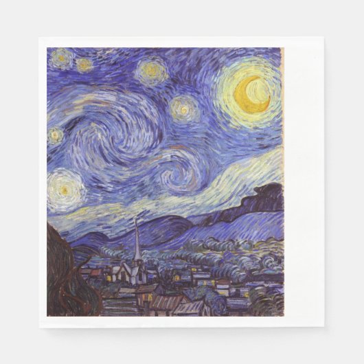 Vincent Van Gogh Sterrennacht  Fine Art Servet (Voorkant)