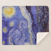 Vincent Van Gogh Sterrennacht  Fine Art Sherpa Deken (Voorkant (horizontaal))