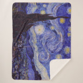 Vincent Van Gogh Sterrennacht Fine Art Sherpa Deken (Voorkant)