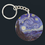 Vincent Van Gogh Sterrennacht  Fine Art Sleutelhanger<br><div class="desc">Vincent van Gogh Sterrennacht Fine Art Painting Sterrennacht is een schilderij van de Nederlandse postpressionist Vincent van Gogh. De blauwe nachtelijke hemel is gevuld met ronddraaiende wolken, sterren en een heldere halve maan. De Sterrennacht is de enige nocturne in de reeks uitzichten uit zijn slaapkamerraam. Beweging: Post-Impressionisme. Prachtige artistieke decoratieve...</div>