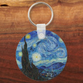 Vincent Van Gogh Sterrennacht  Fine Art Sleutelhanger (Voorkant)