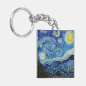 Vincent Van Gogh Sterrennacht Fine Art Sleutelhanger (Voorkant Links)