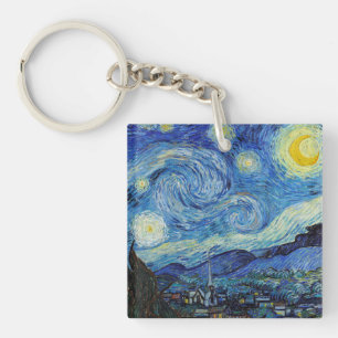 Vincent Van Gogh Sterrennacht  Fine Art Sleutelhanger