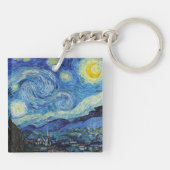 Vincent Van Gogh Sterrennacht Fine Art Sleutelhanger (Achterkant)