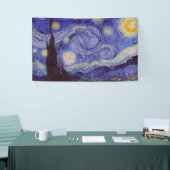 Vincent Van Gogh Sterrennacht  Fine Art Spandoek (Beurs)