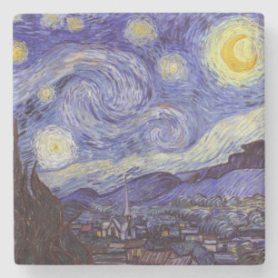 Vincent Van Gogh Sterrennacht  Fine Art Stenen Onderzetter