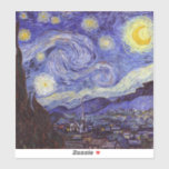 Vincent Van Gogh Sterrennacht  Fine Art Sticker<br><div class="desc">Vincent van Gogh Sterrennacht Fine Art Painting Sterrennacht is een schilderij van de Nederlandse postpressionist Vincent van Gogh. De blauwe nachtelijke hemel is gevuld met ronddraaiende wolken, sterren en een heldere halve maan. De Sterrennacht is de enige nocturne in de reeks uitzichten uit zijn slaapkamerraam. Beweging: Post-Impressionisme. Prachtige artistieke decoratieve...</div>
