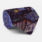 Vincent Van Gogh Sterrennacht Fine Art Stropdas (Opgerold)