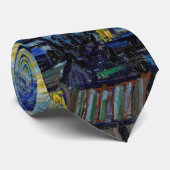 Vincent Van Gogh Sterrennacht  Fine Art Stropdas (Opgerold)
