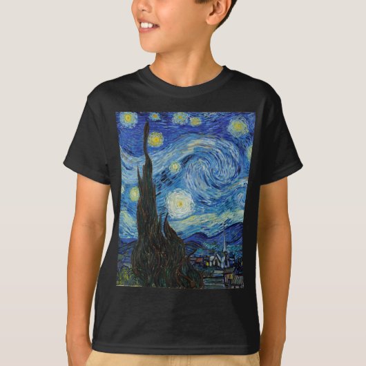 Vincent Van Gogh Sterrennacht  Fine Art T-shirt (Voorkant)